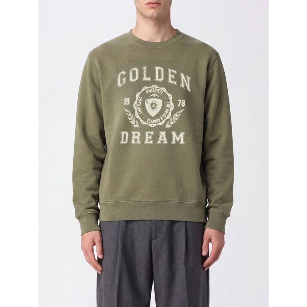 Golden Goose Men Golden Goose Crewneck Cotton Sweatshirt With Contrasting Logo